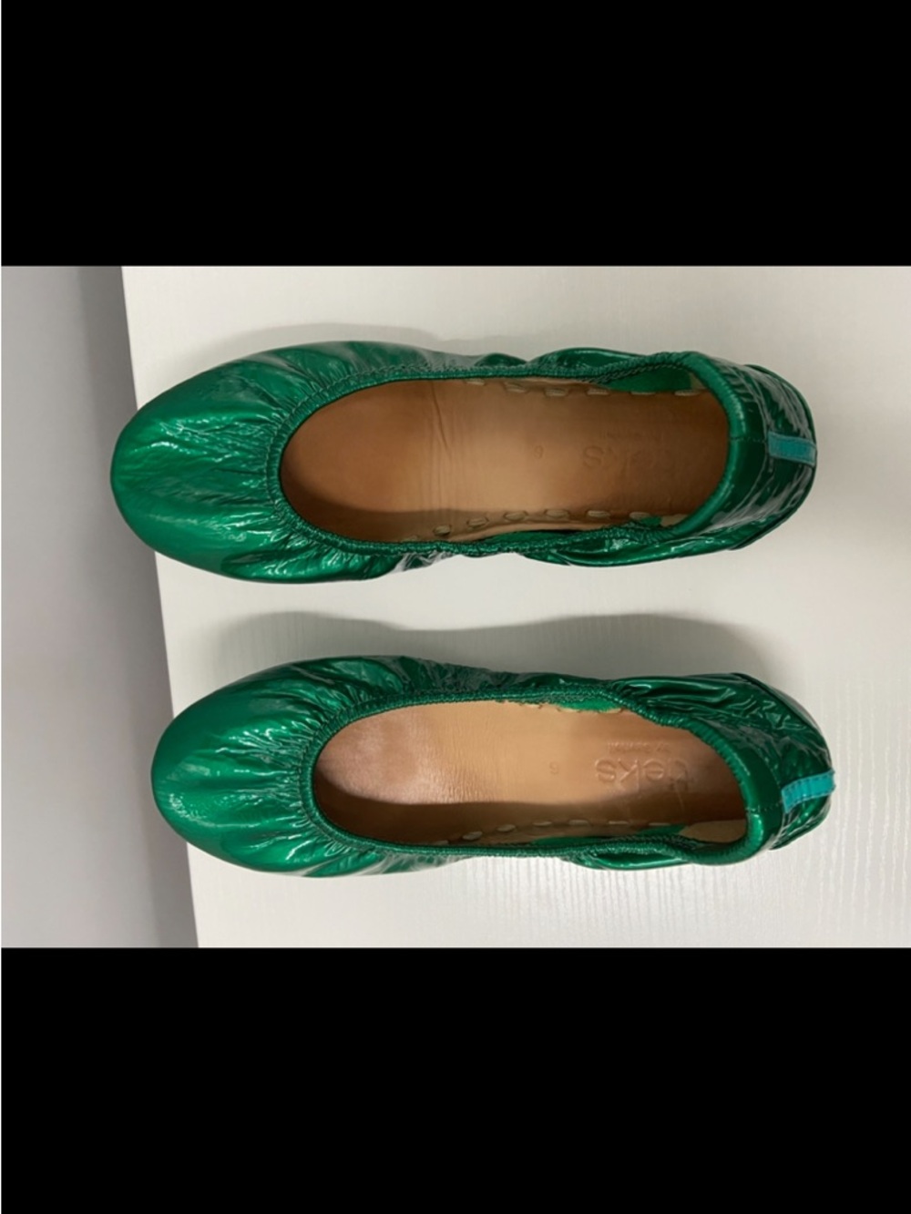 Tieks Emerald Patent Leather Ballet Flats Gavrieli Slip On Shoes Green Women 6 - Picture 11 of 16
